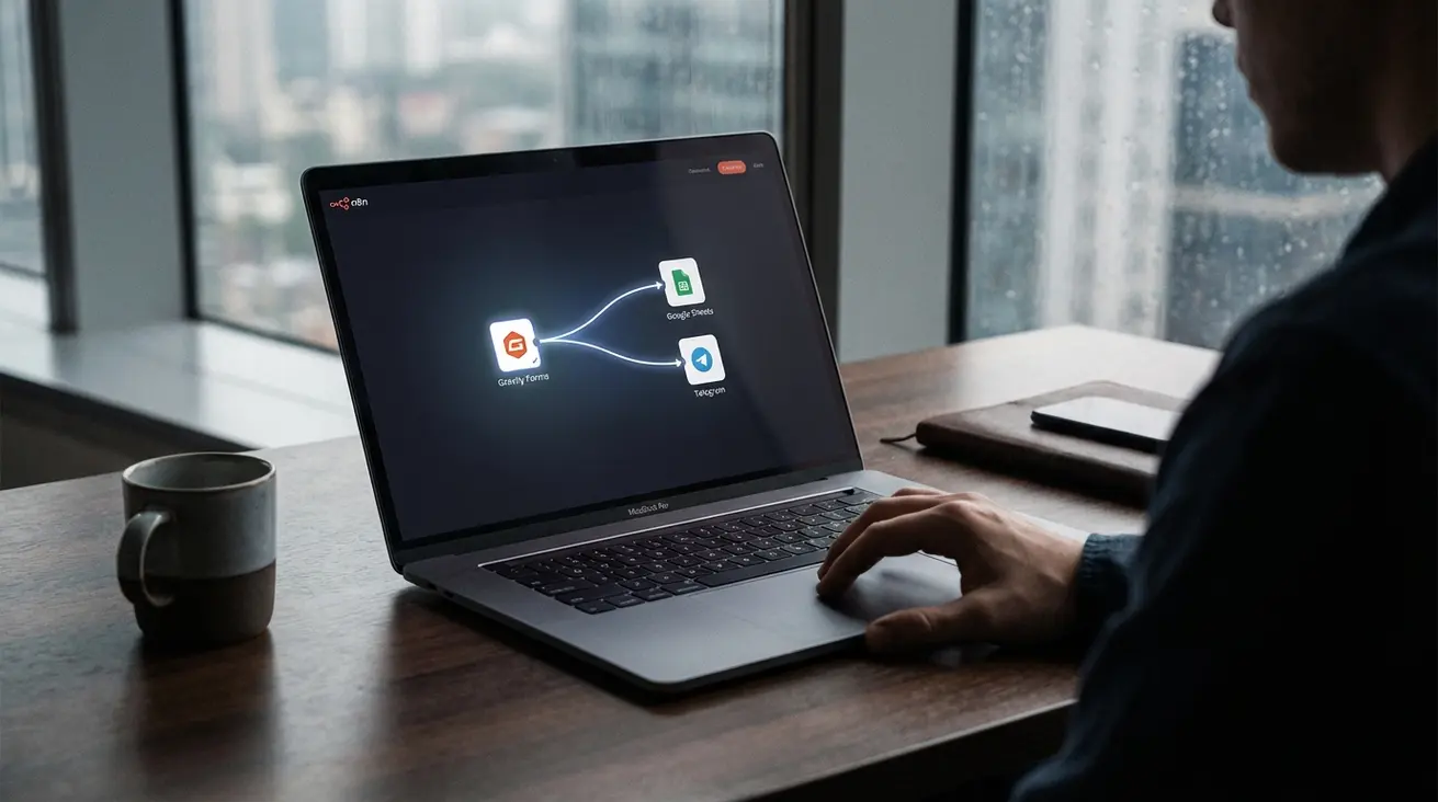 اتصال گراویتی فرم در n8n با استفاده از وب‌هوک برای اتوماسیون