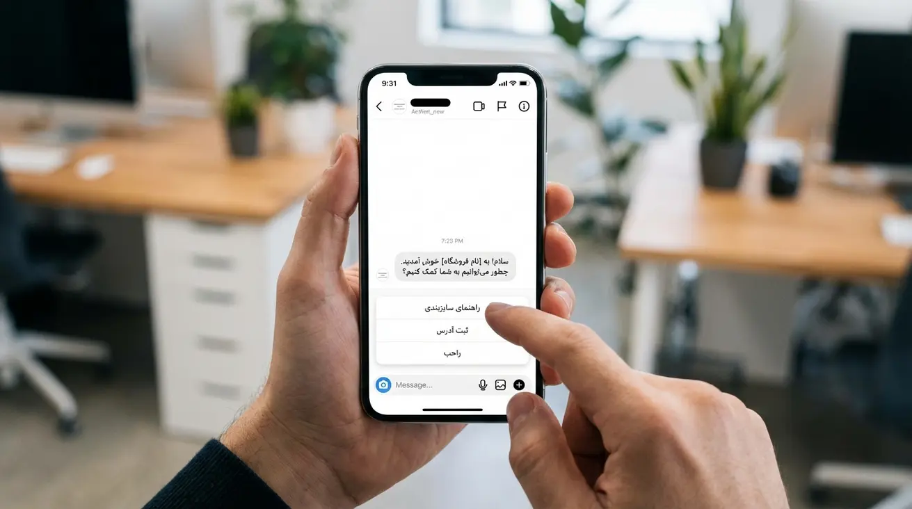 پیام خوشامدگویی خودکار اینستاگرام
