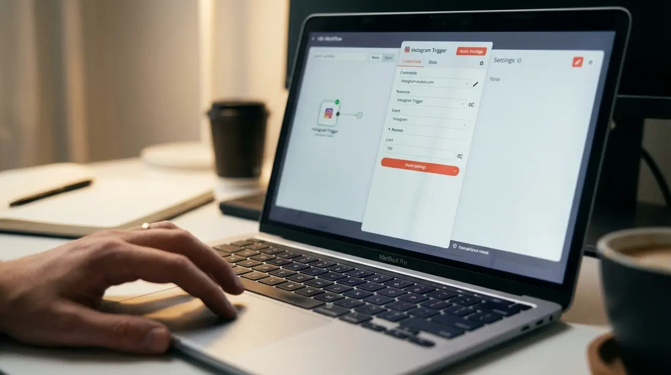 تنظیمات تریگر اینستاگرام n8n